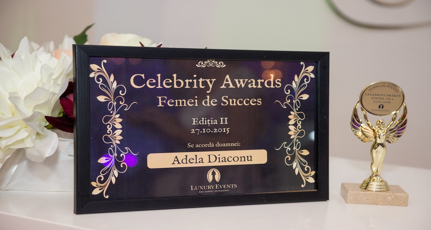 Adela Diaconu a primit premiul ”Femeia de succes 2015”